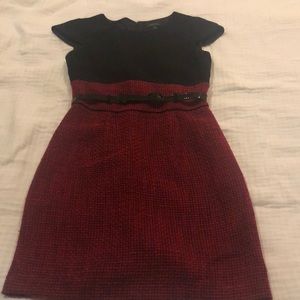 Black and red professional work dress